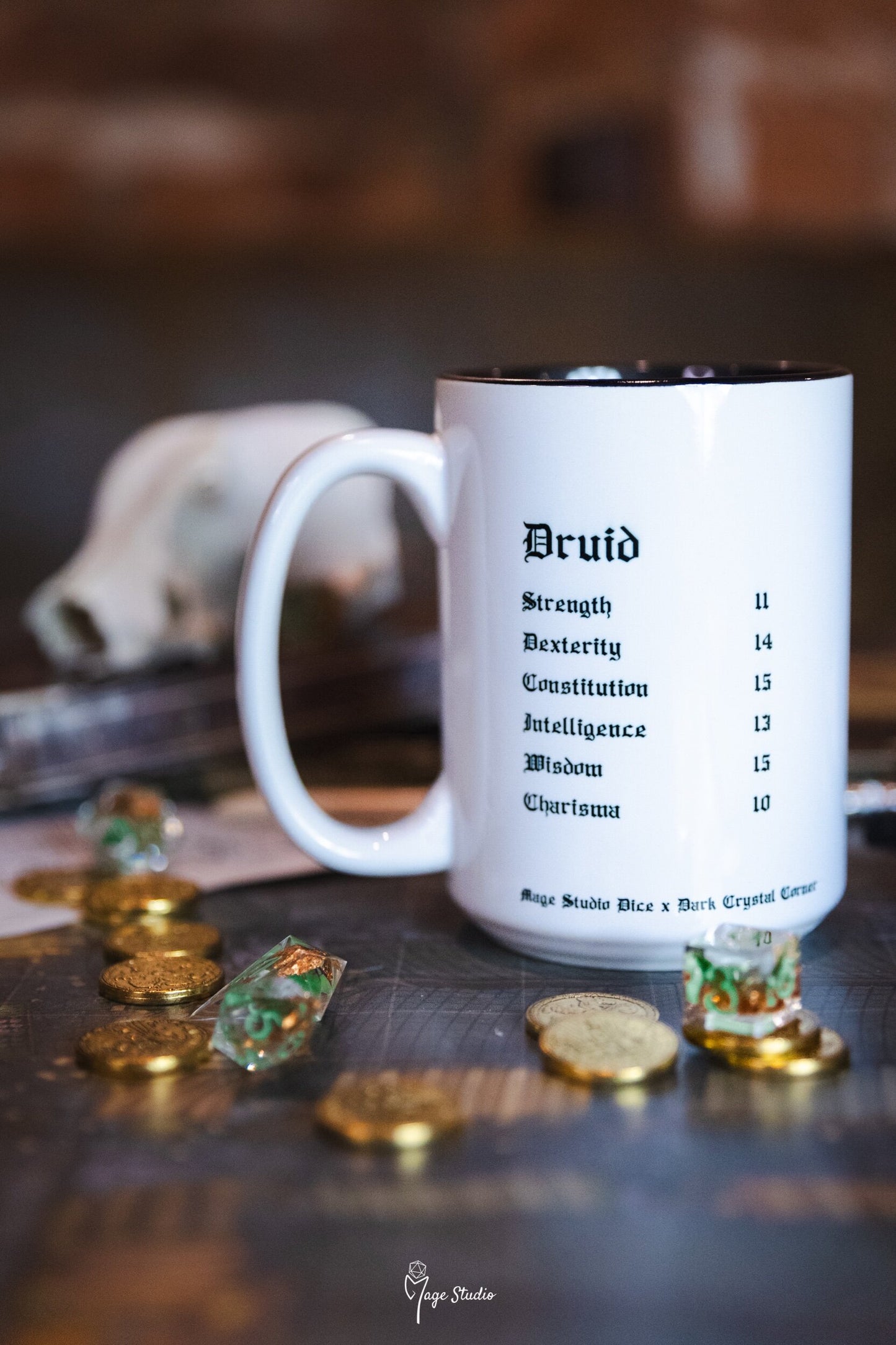 Druid mug 450ml 15oz black inside / customization