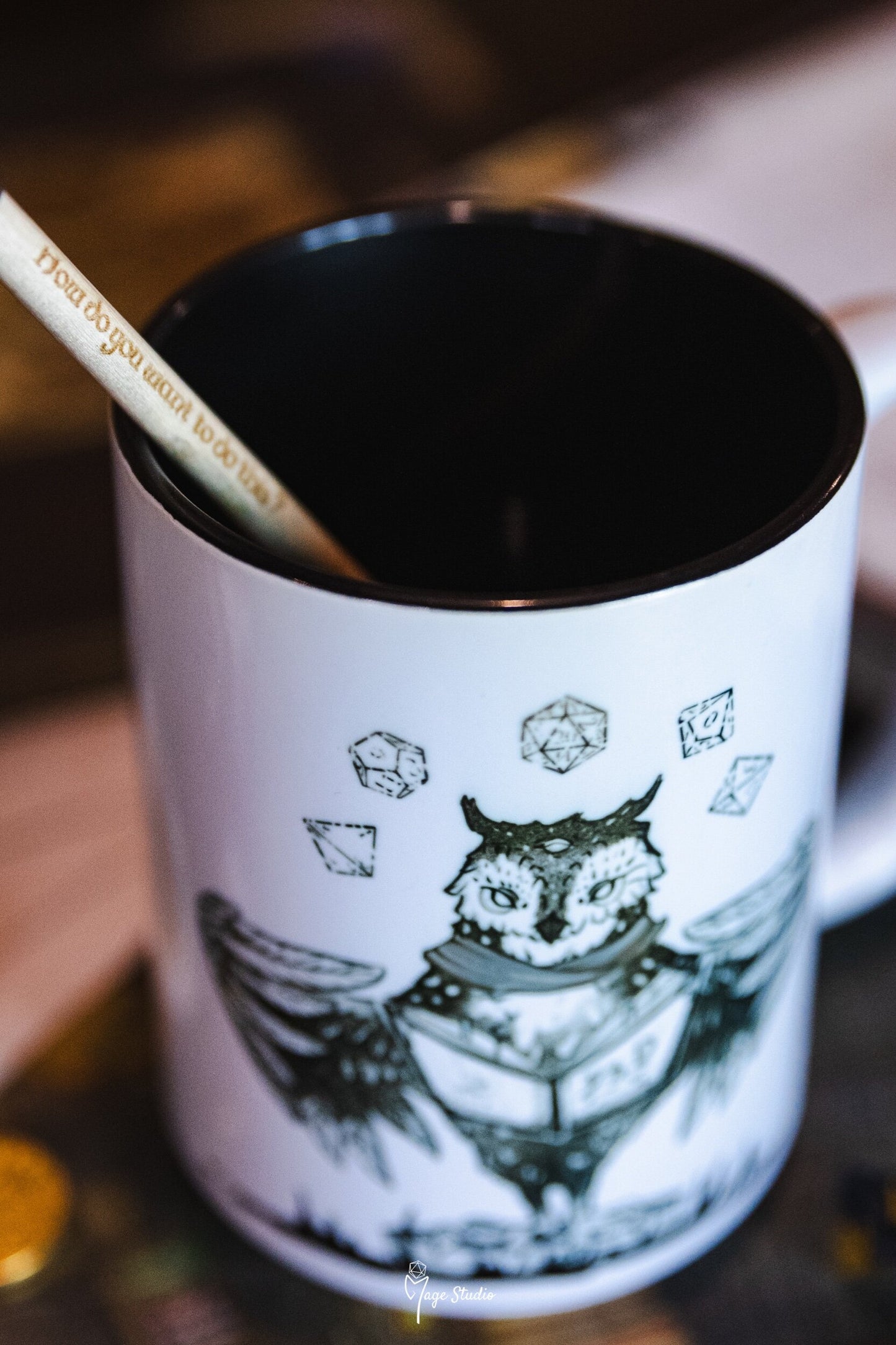 Dungeon Master mug 450ml 15oz black inside / customization