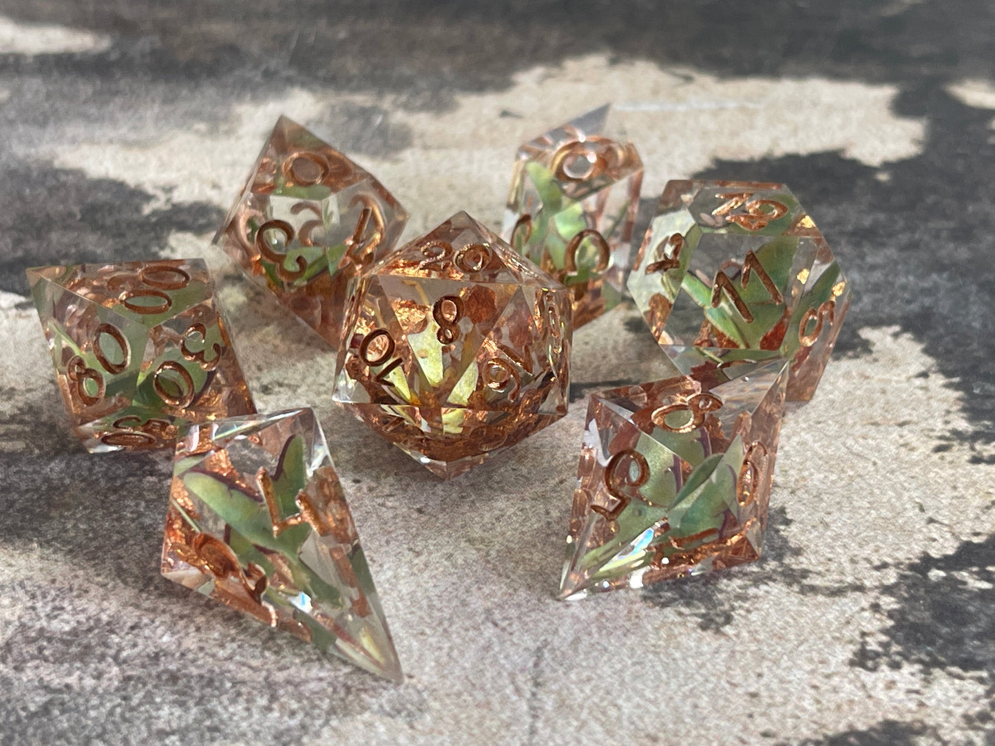 Luna Moth dice set (7pcs)