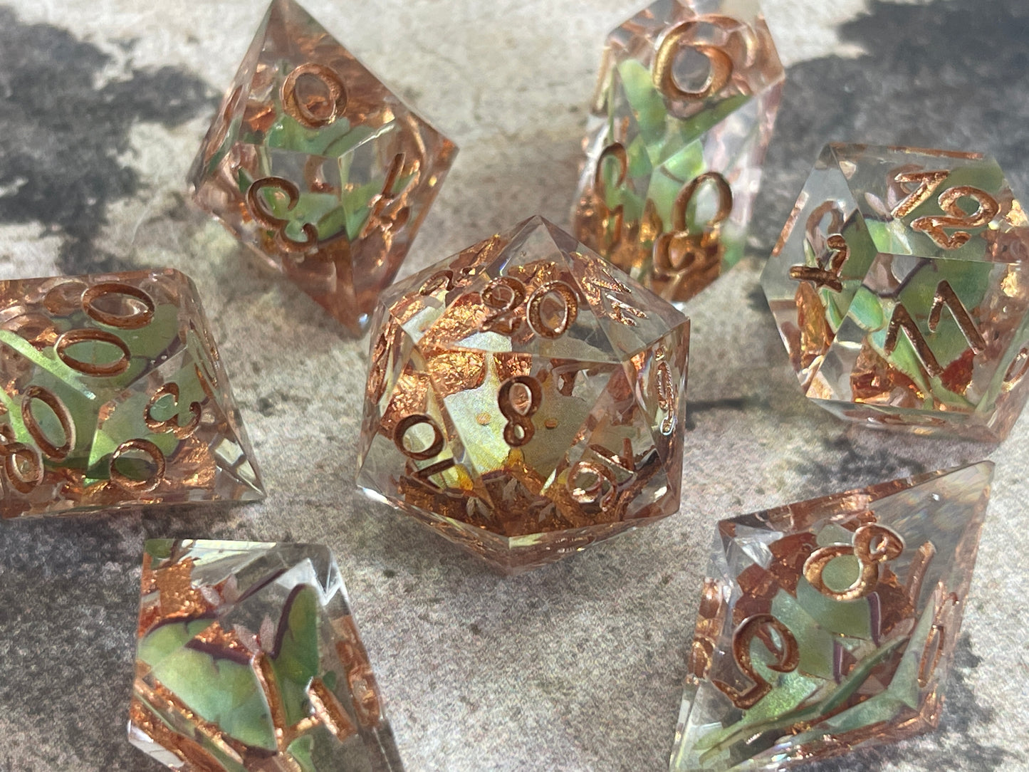 Luna Moth dice set (7pcs)