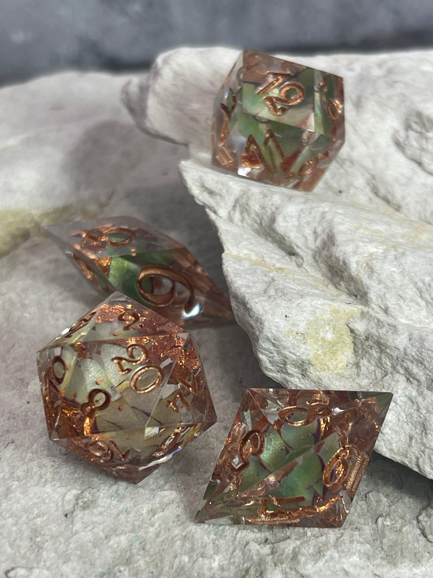 Luna Moth dice set (7pcs)