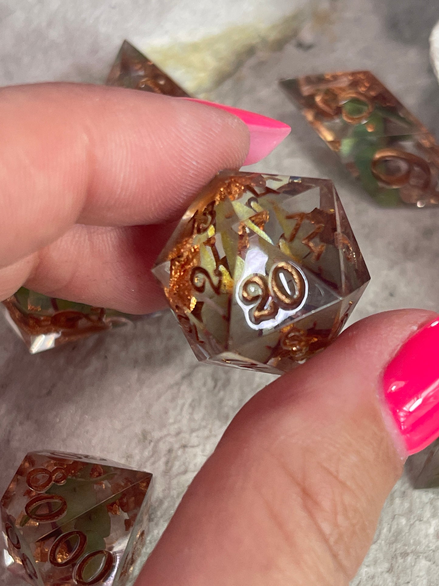 Luna Moth dice set (7pcs)