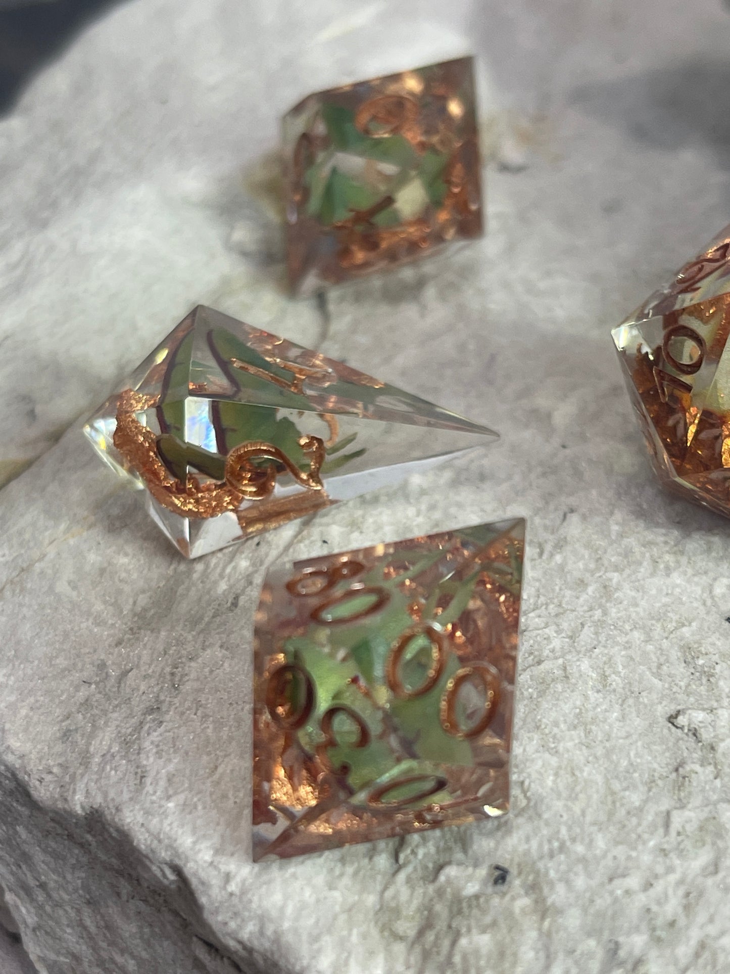 Luna Moth dice set (7pcs)