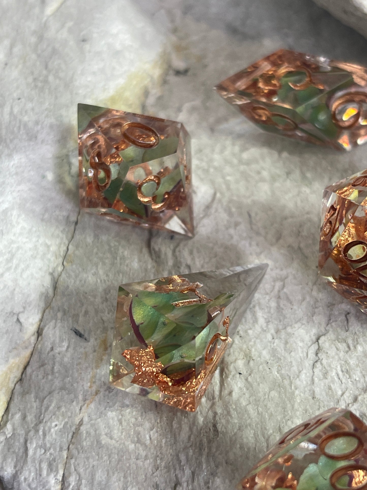 Luna Moth dice set (7pcs)