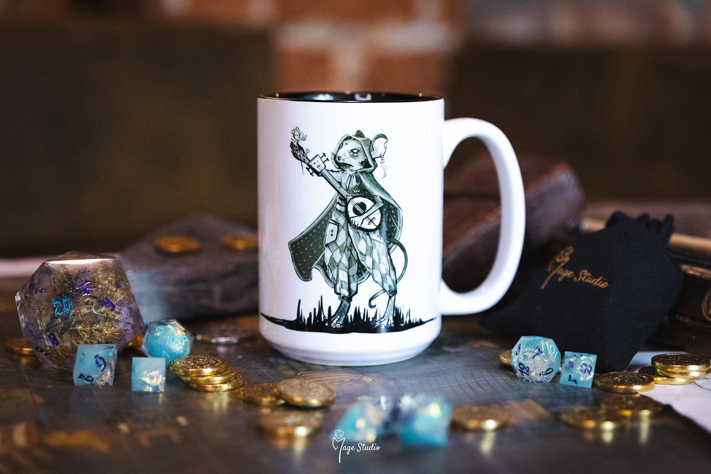 Bard mug 450ml 15oz black inside / customization