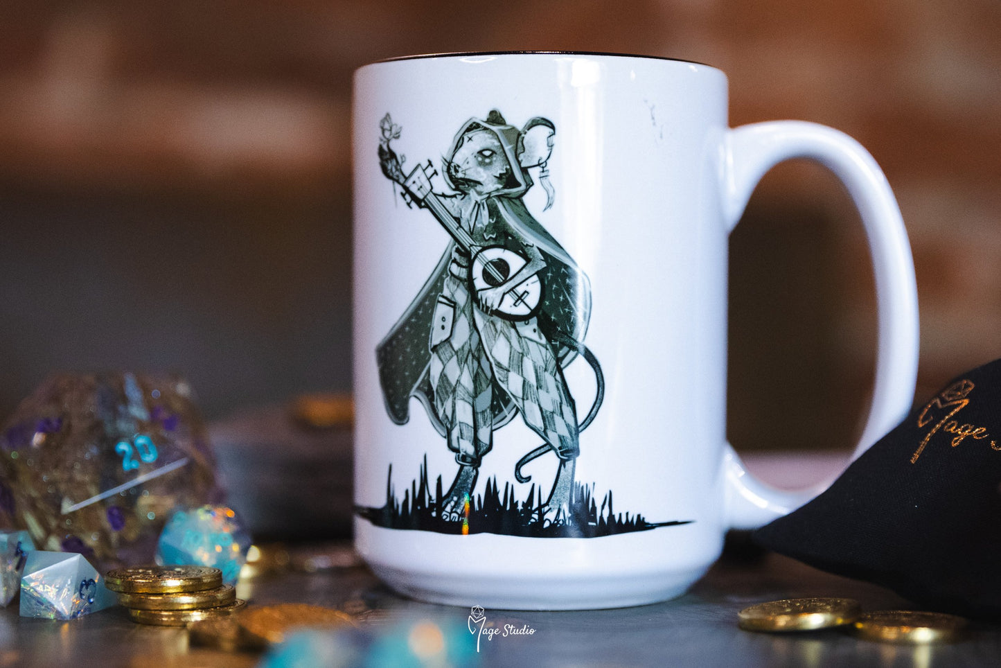 Bard mug 450ml 15oz black inside / customization