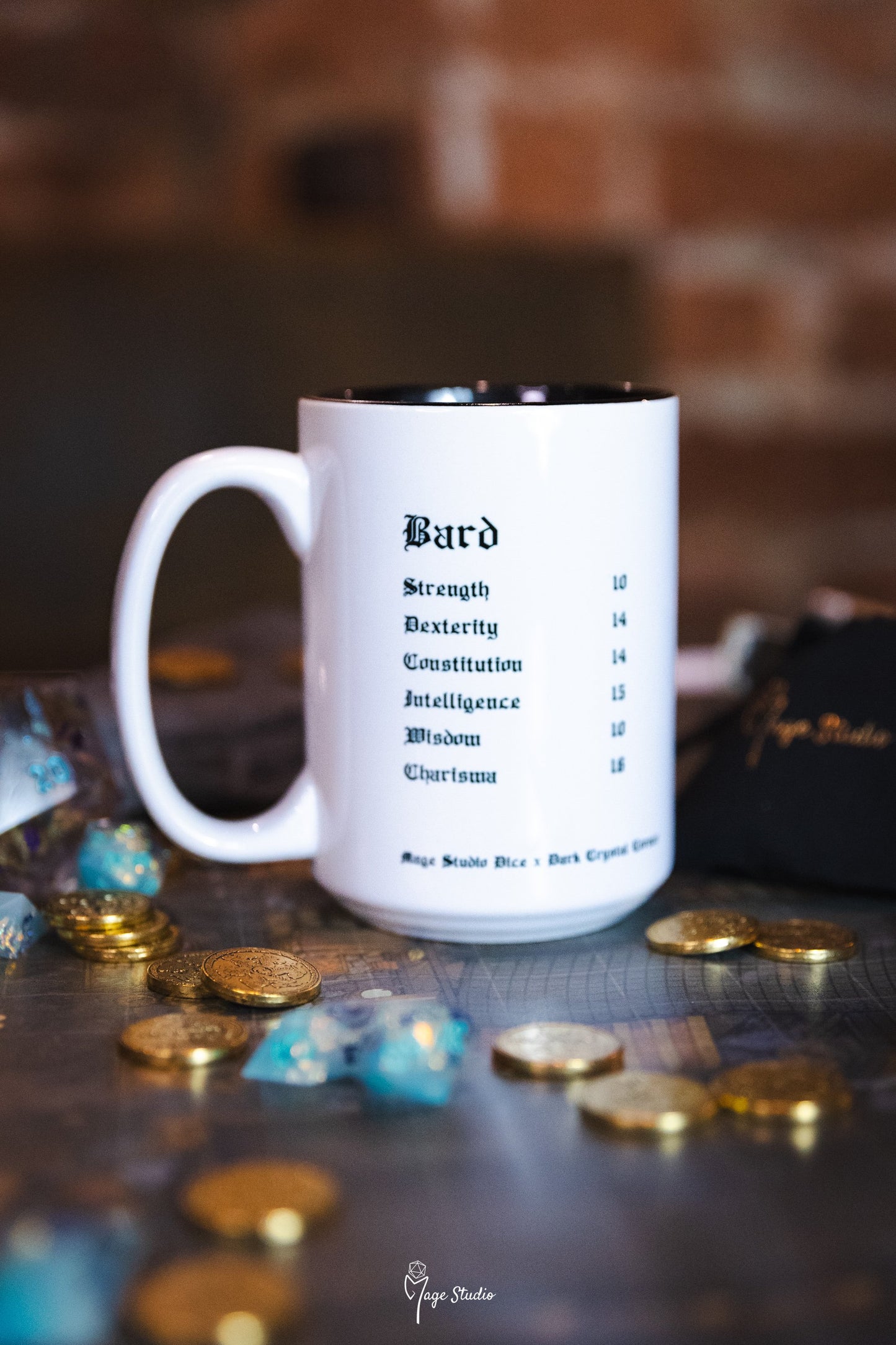 Bard mug 450ml 15oz black inside / customization