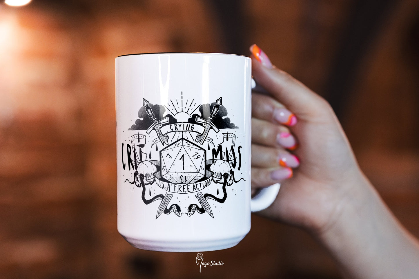 Critical Miss mug 450ml 15oz black inside