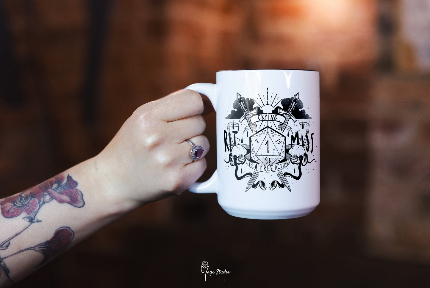 Critical Miss mug 450ml 15oz black inside