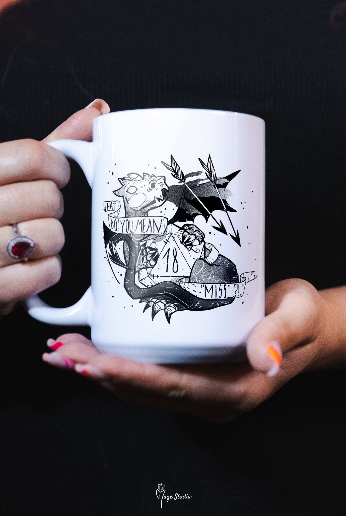 What Do you Mean "Miss" ? mug 450ml 15oz black inside