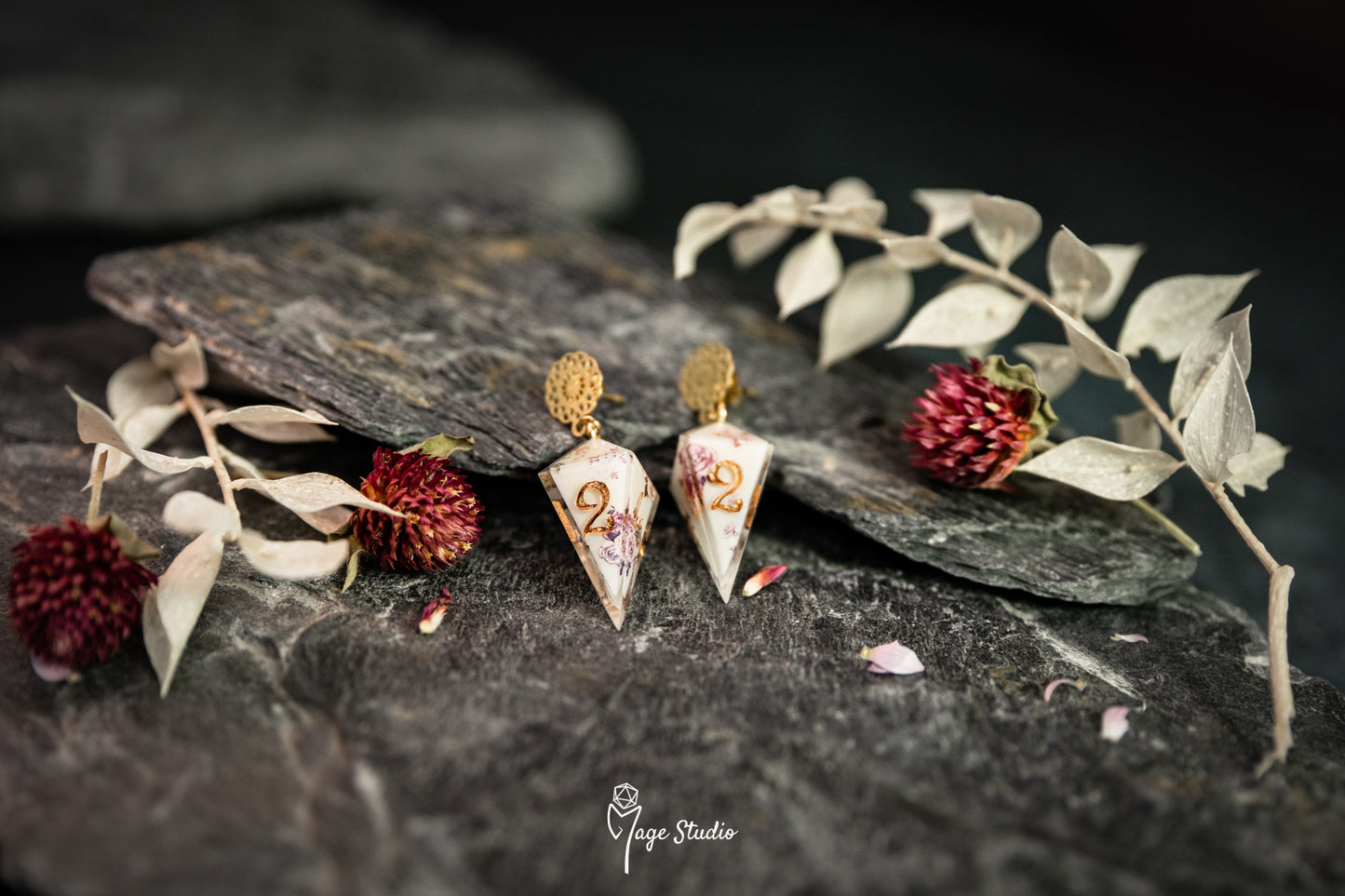 Vintage D4 shard earrings