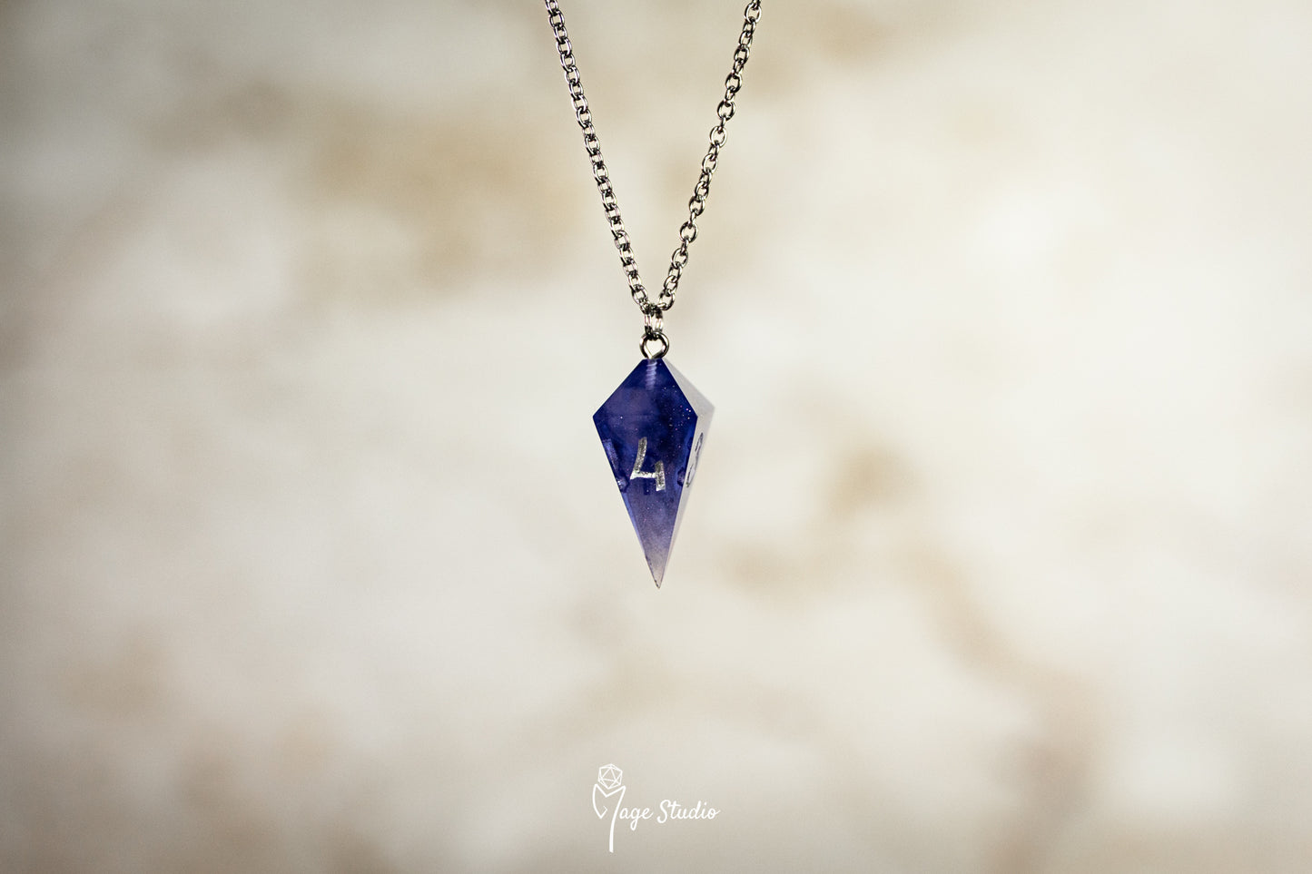 Purple Shard D4 die Necklace