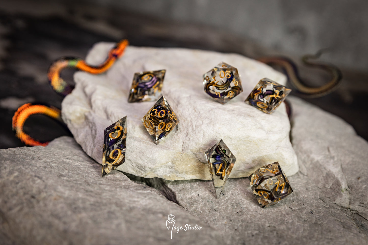 Snake Dice set (7pcs) alternative shapes