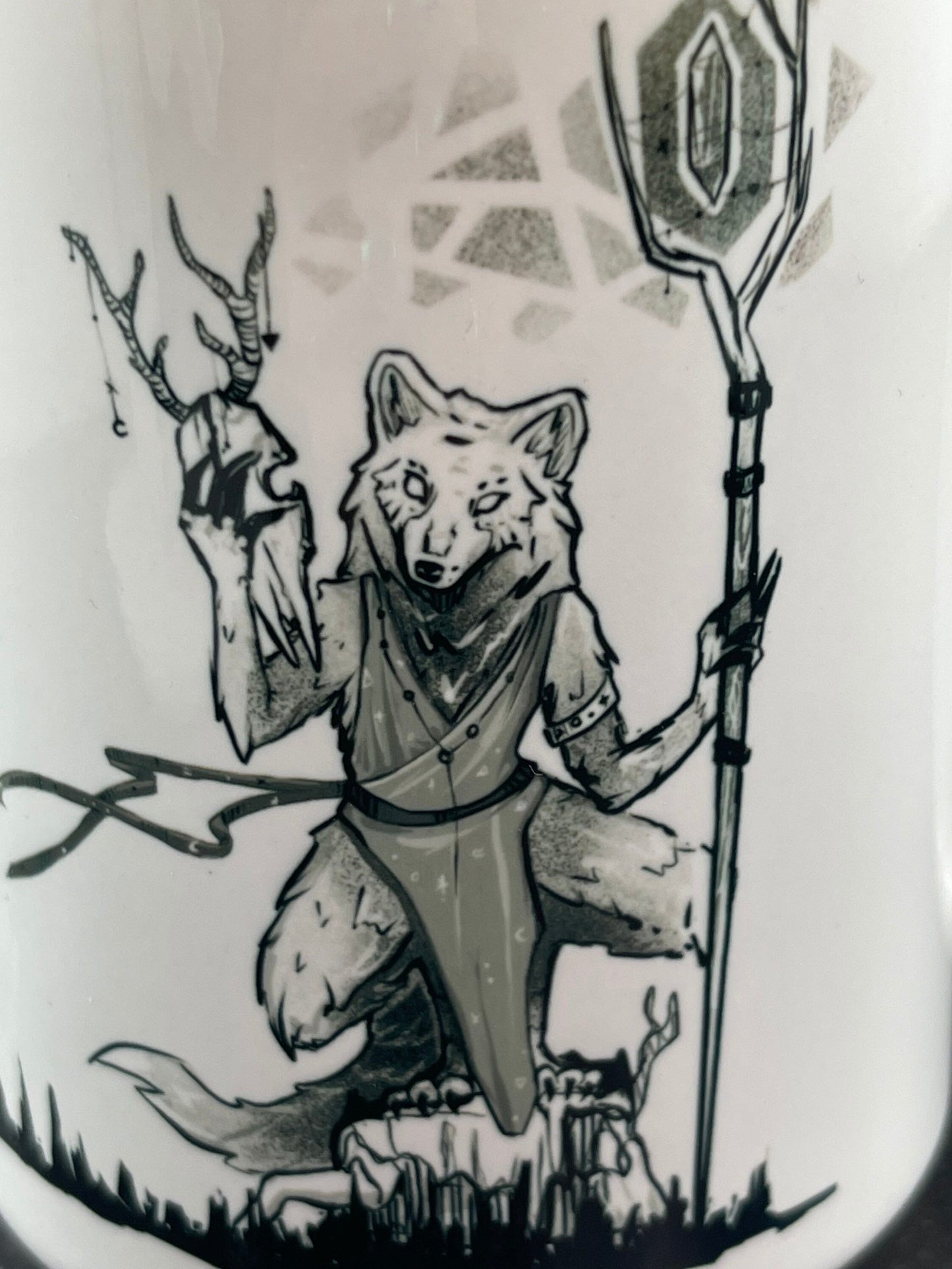 Druid mug 450ml 15oz black inside / customization