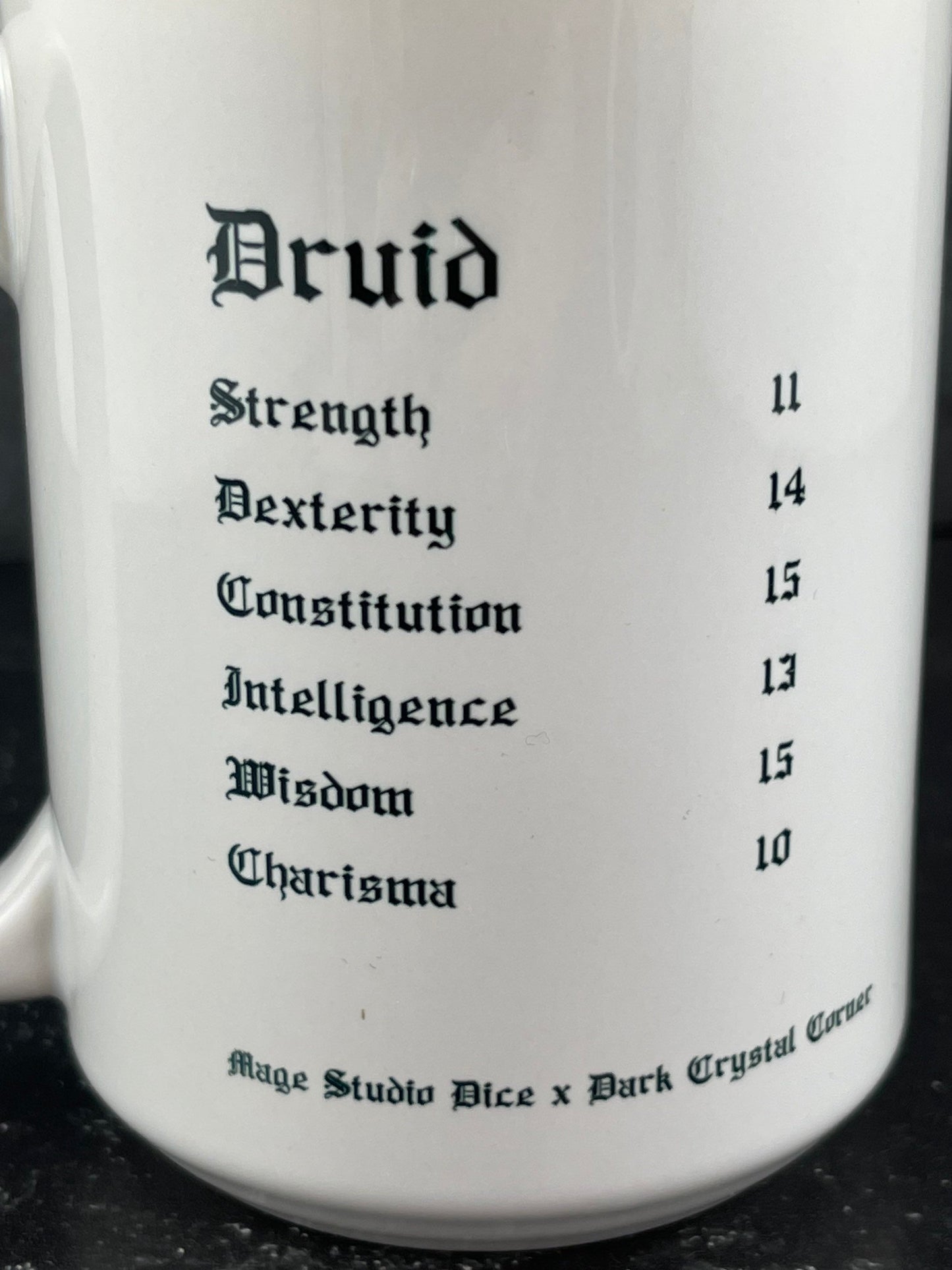 Druid mug 450ml 15oz black inside / customization