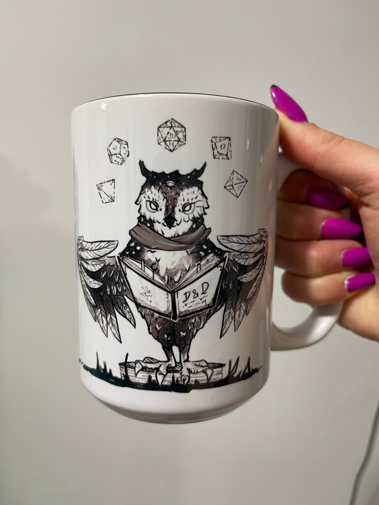 Dungeon Master mug 450ml 15oz black inside / customization