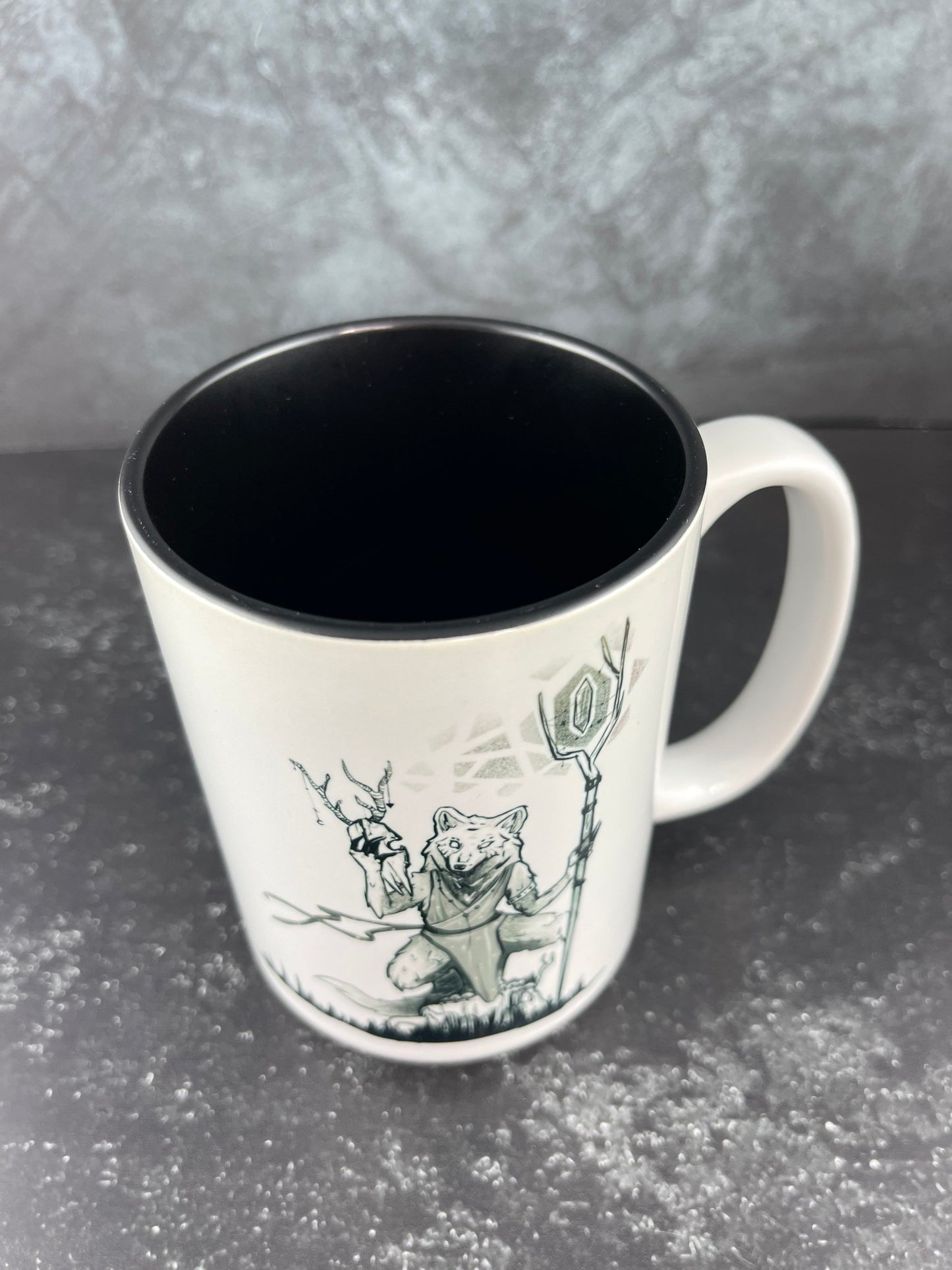 Druid mug 450ml 15oz black inside / customization