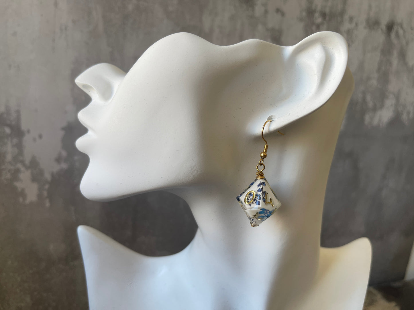 Porcelain D10 Earrings