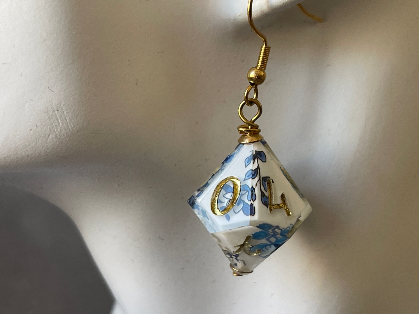 Porcelain D10 Earrings