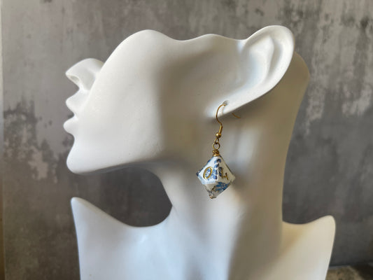 Porcelain D10 Earrings