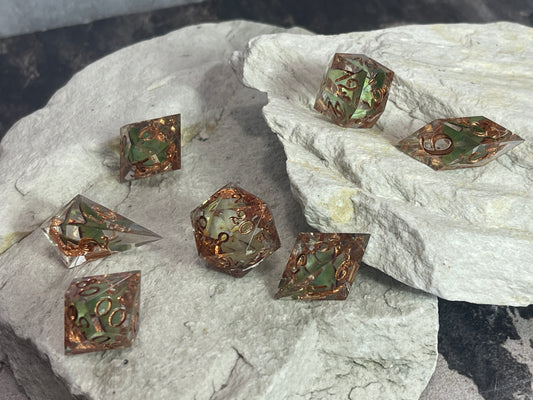 Luna Moth dice set (7pcs)