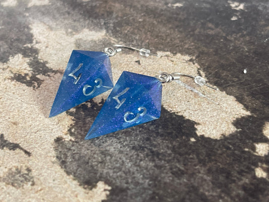 D4 dice earrings