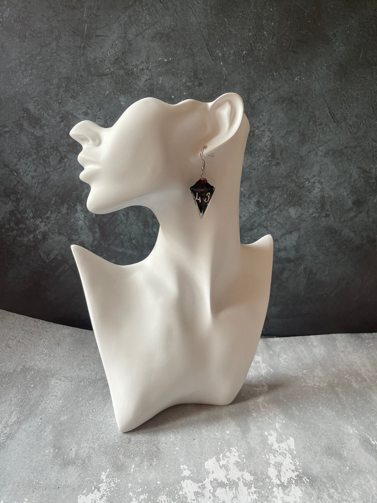 Ludna D4 dice earrings