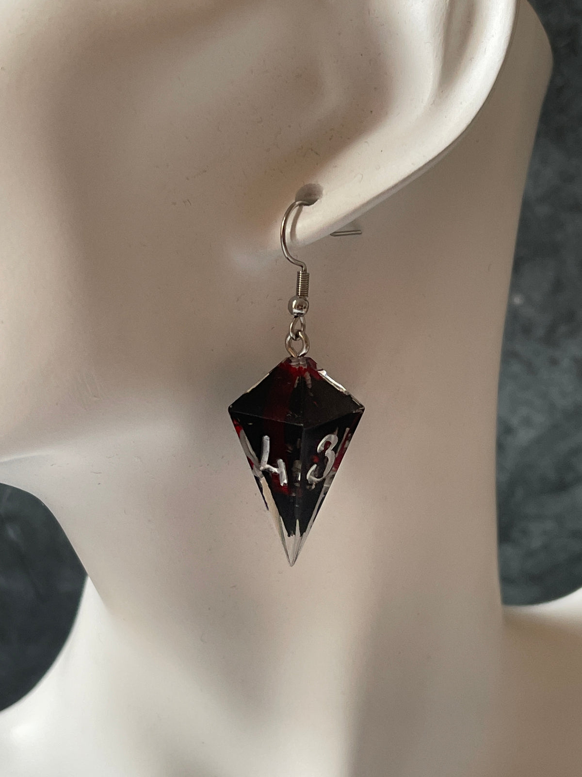 Ludna D4 dice earrings
