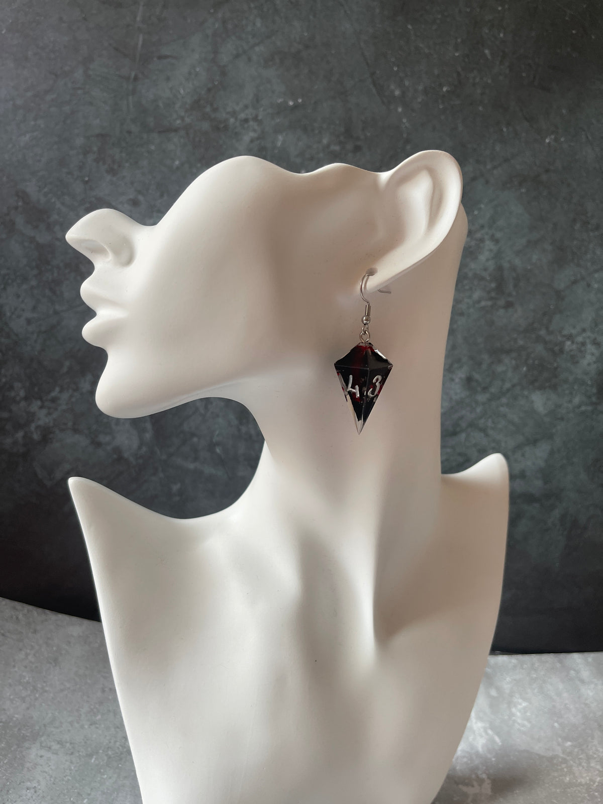 Ludna D4 dice earrings