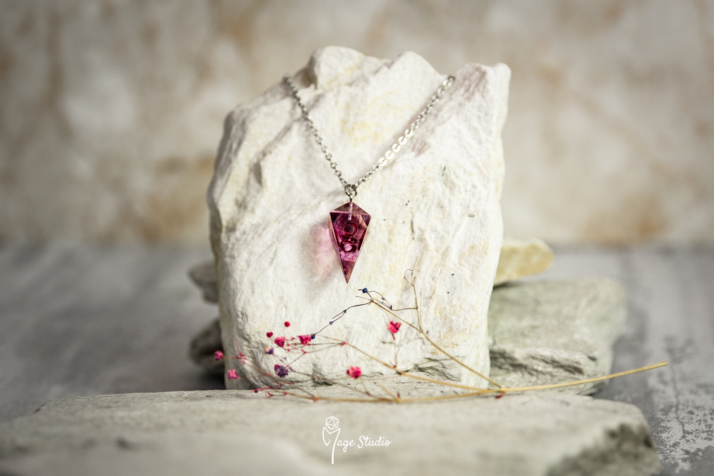 Blood Shard D4 die Necklace