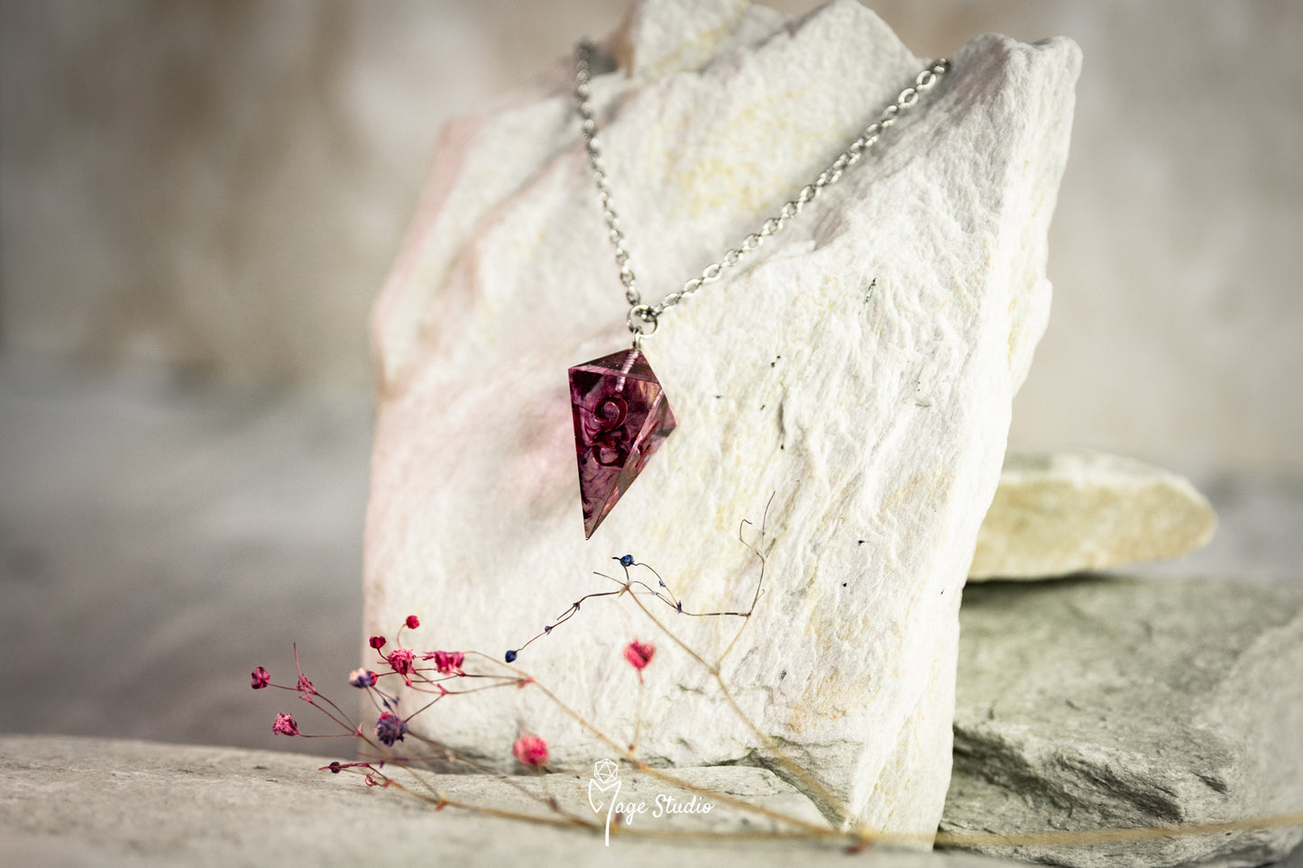 Blood Shard D4 die Necklace