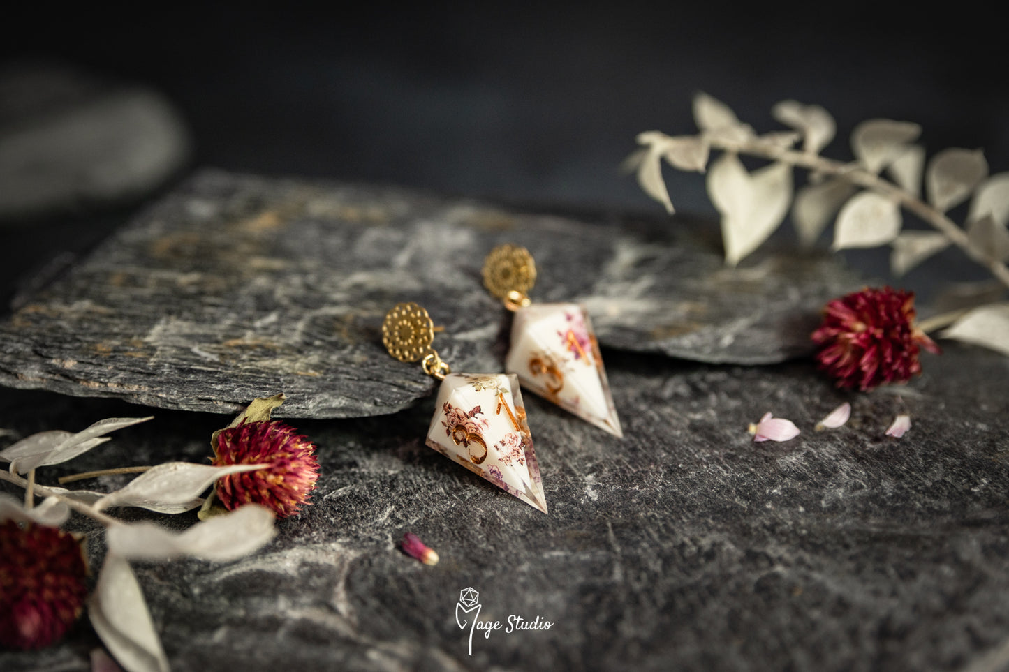 Vintage  D4 shard earrings