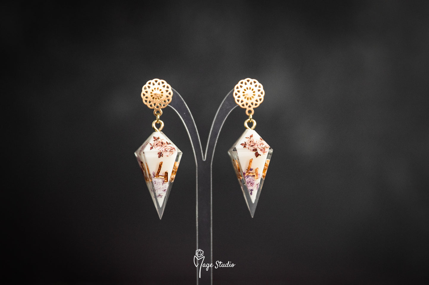 Vintage  D4 shard earrings