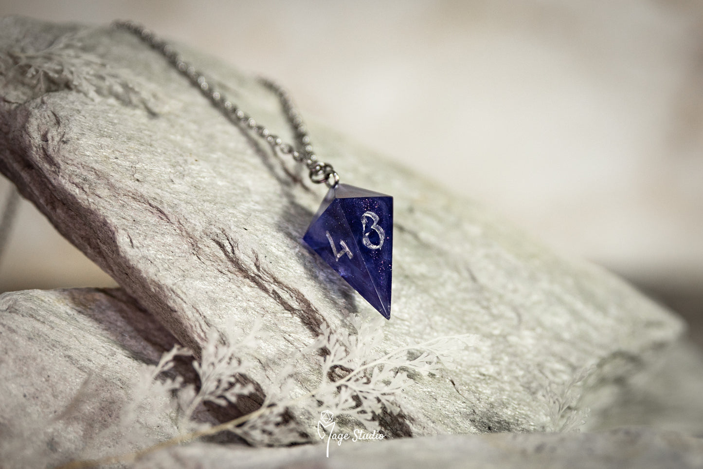 Purple Shard D4 die Necklace