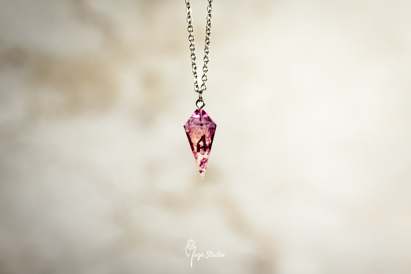 Blood Shard D4 die Necklace