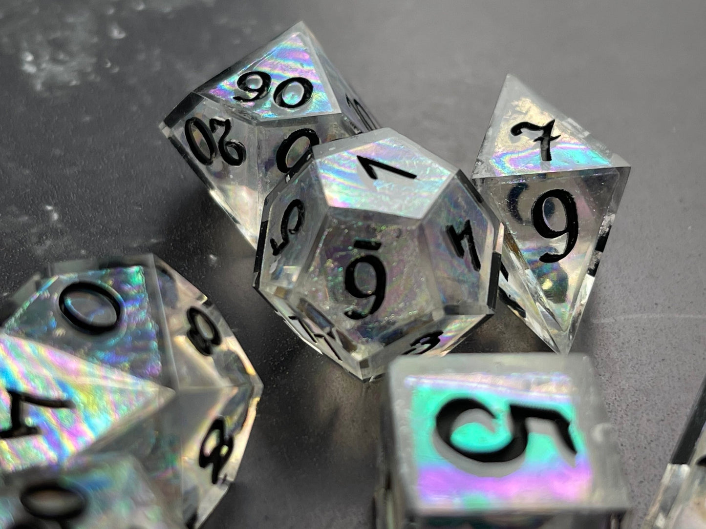 Ghost Bismuth 7pcs resin dice set