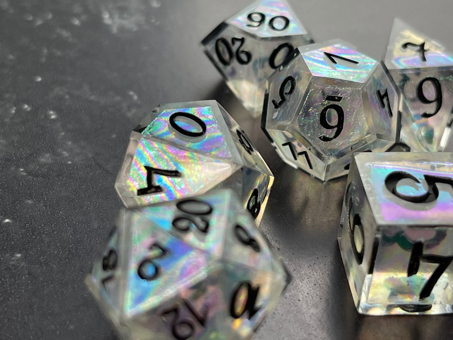 Ghost Bismuth 7pcs resin dice set