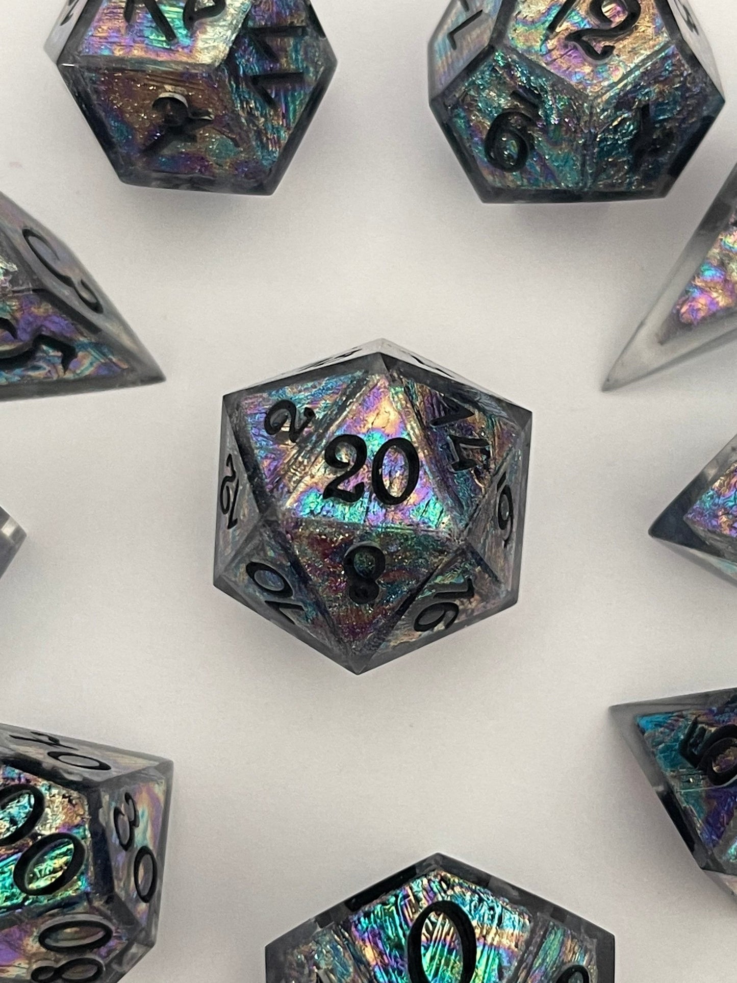 PREORDER Bismuth single D20 handmade resin dice