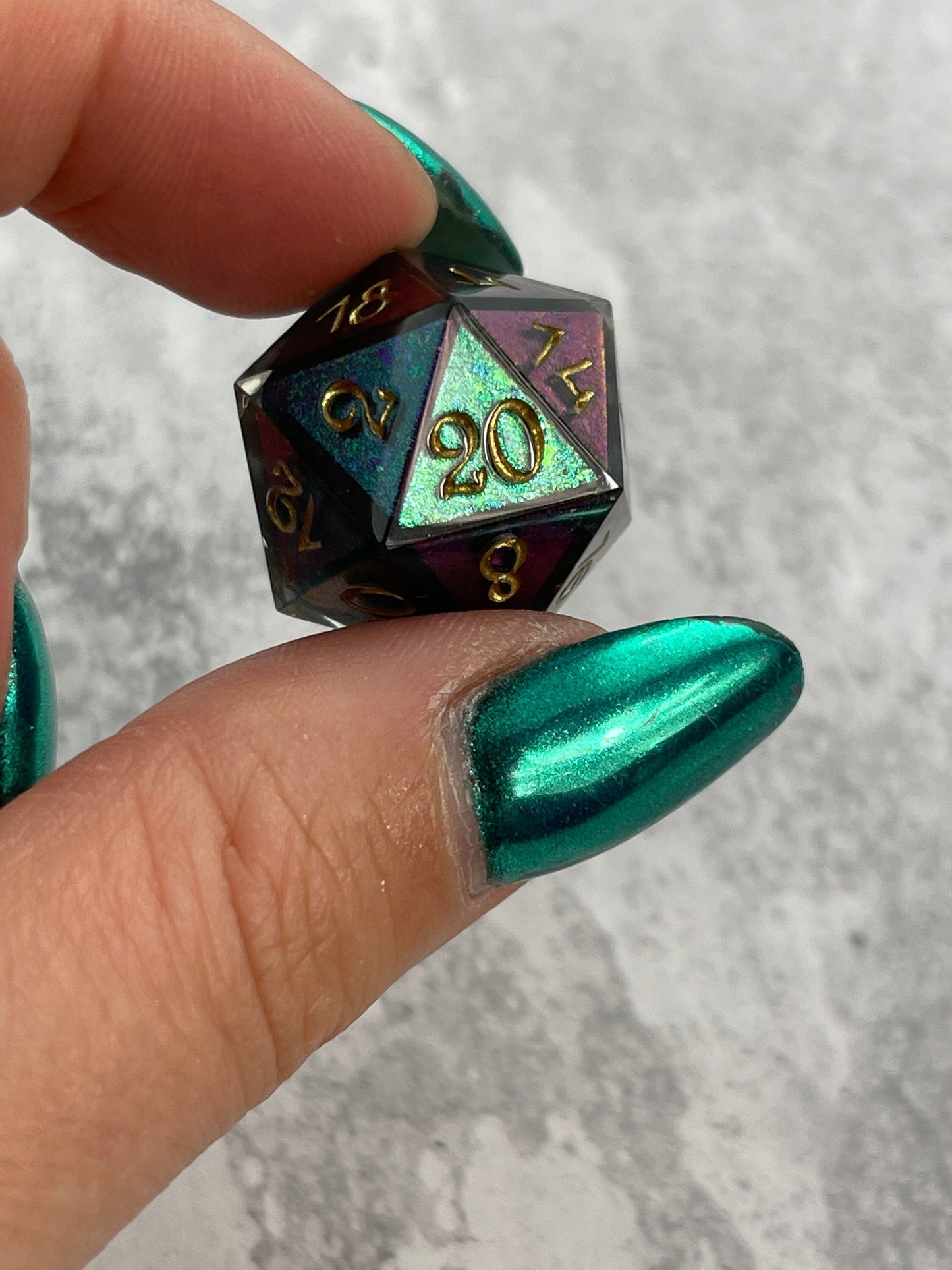 PREORDER Beetle Colorshift single D20 handmade resin dice