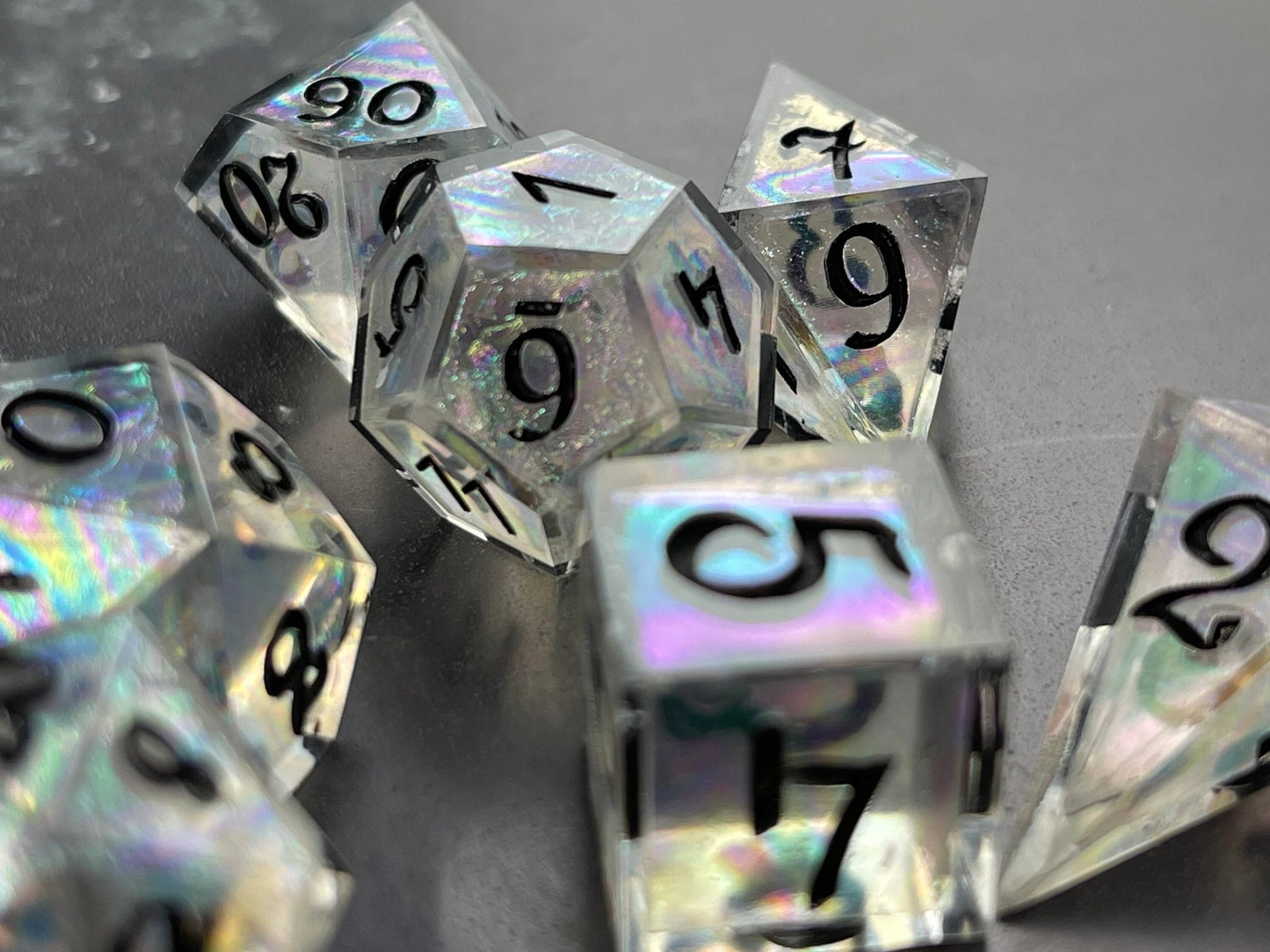 Ghost Bismuth 7pcs resin dice set