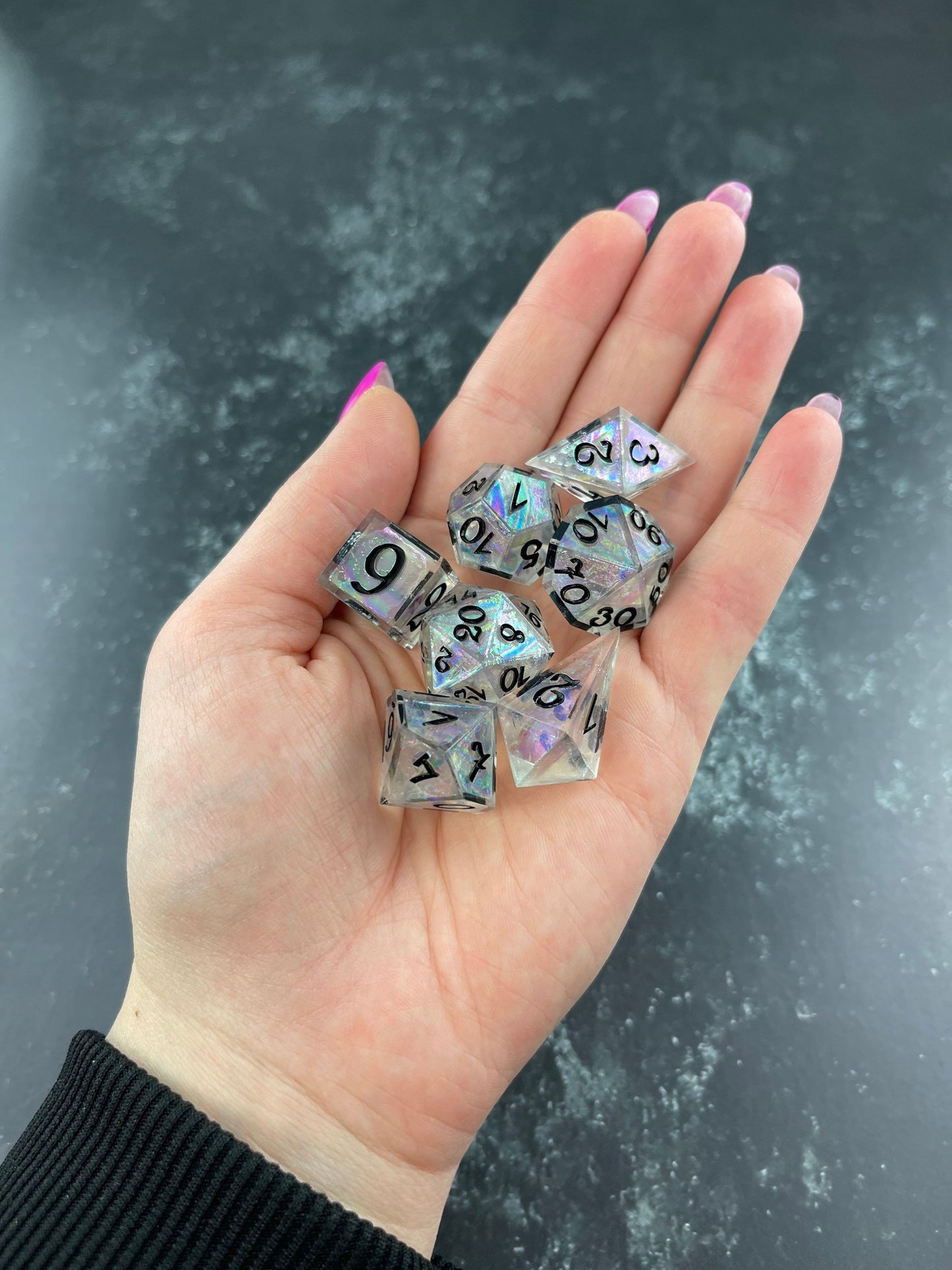 Ghost Bismuth 7pcs resin dice set